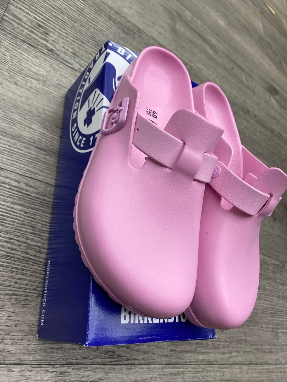 Birkenstock Boston EVA Clog Fondant Pink  Slip-On – Narrow Fit.